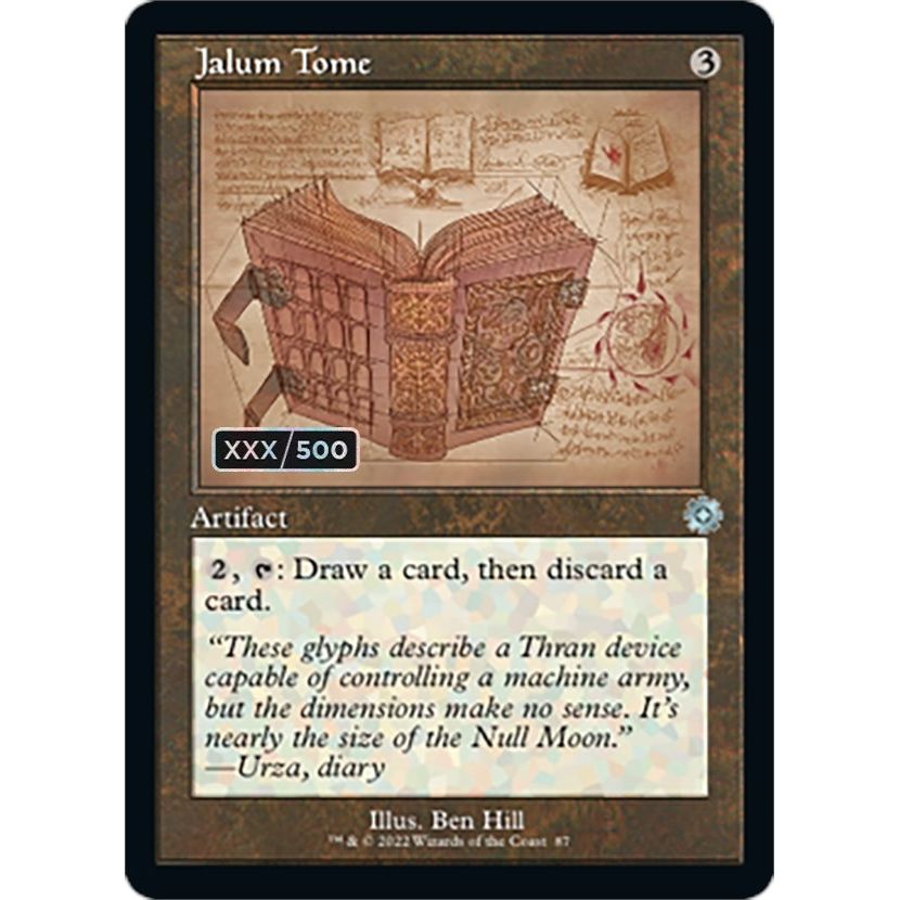 Image for Jalum Tome (Schematic) (Serial Numbered) (87) (BRR) - Magic: The Gathering