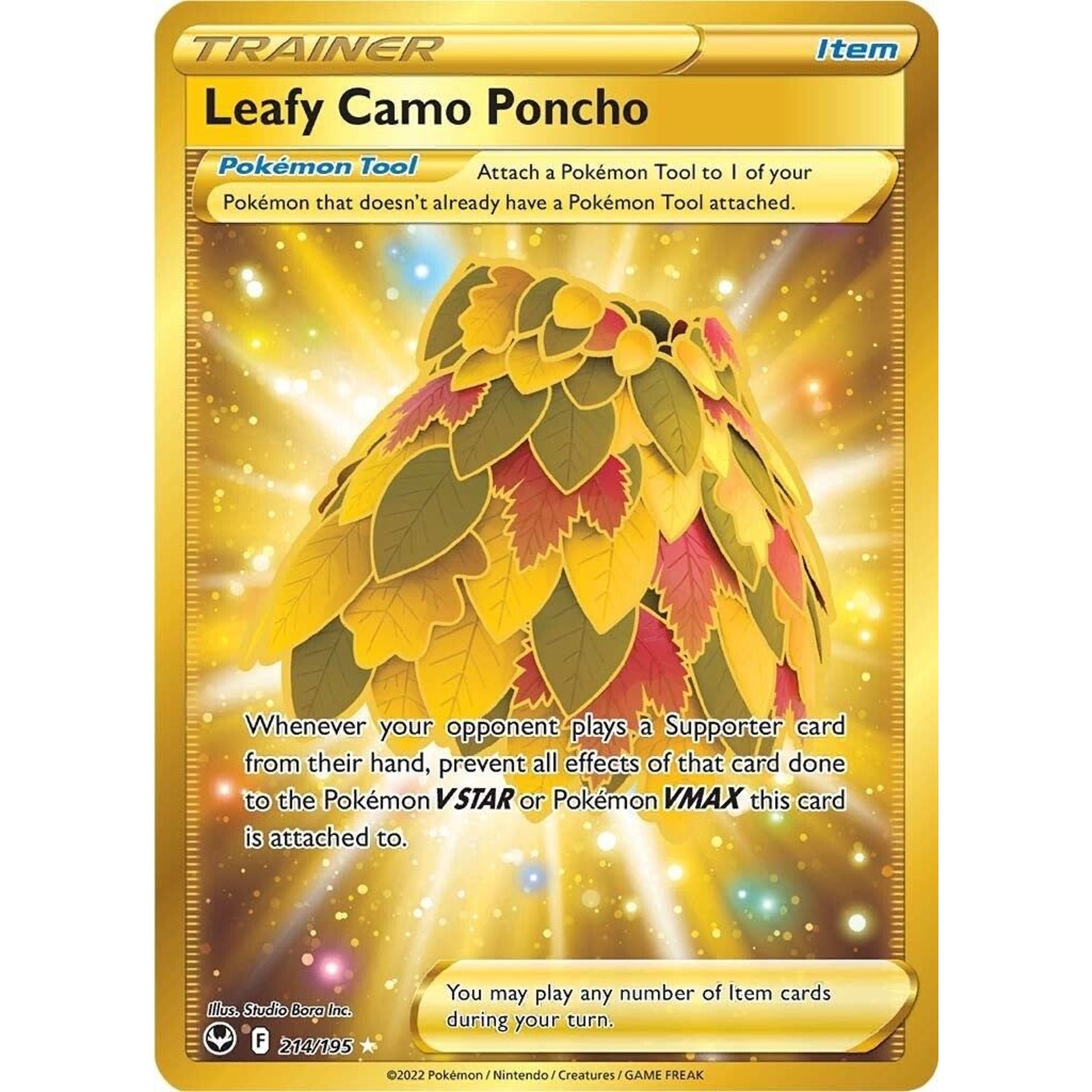 Image for Leafy Camo Poncho (Secret) (214/195) (SWSH12) - Pokemon
