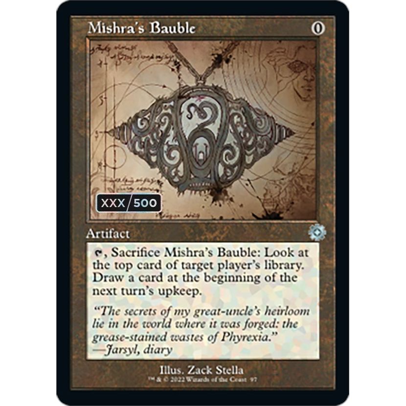 Image for Mishra's Bauble (Schematic) (Serial Numbered) (97) (BRR) - Magic: The Gathering