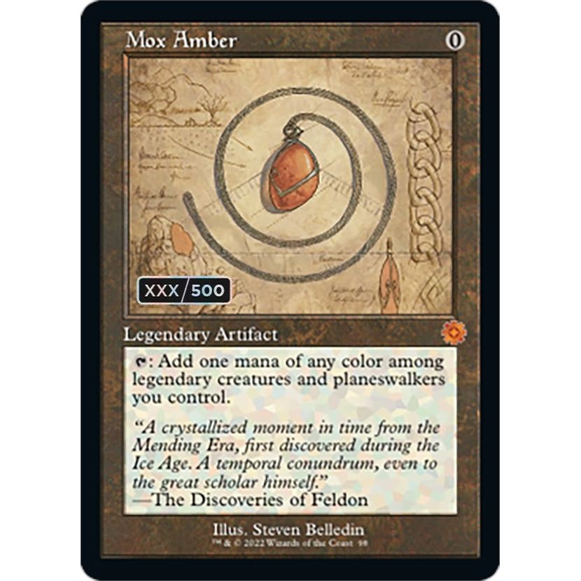 Image for Mox Amber (Schematic) (Serial Numbered) (98) (BRR) - Magic: The Gathering