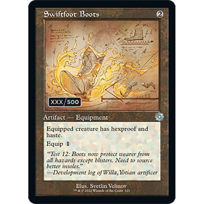 Image for Swiftfoot Boots (Schematic) (Serial Numbered) (121) (BRR) - Magic: The Gathering