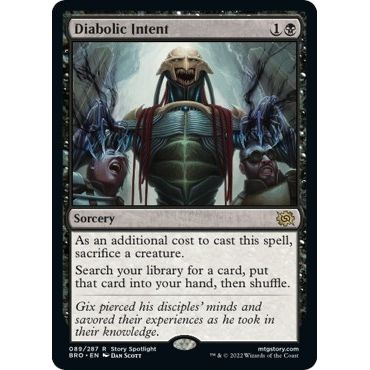 Image for Diabolic Intent (89) (BRO) - Magic: The Gathering