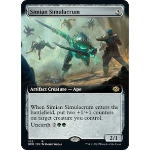 Image for Simian Simulacrum (Extended Art) (352) (BRO) - Magic: The Gathering