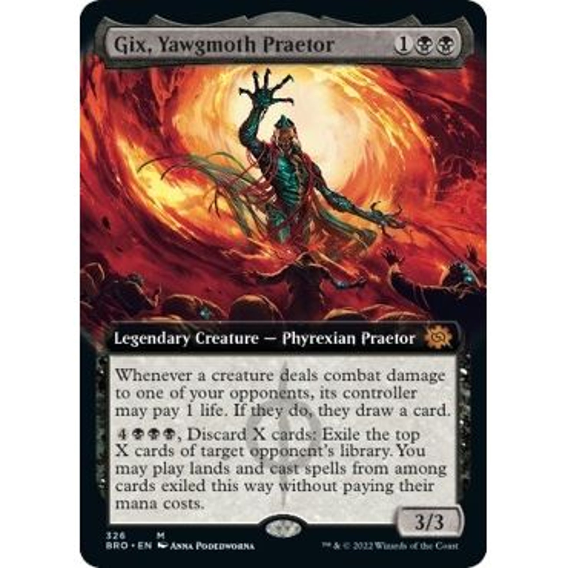 Image for Gix, Yawgmoth Praetor (Extended Art) (326) (BRO) - Magic: The Gathering