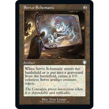 Image for Servo Schematic (Retro Frame) (158) (BRC) - Magic: The Gathering