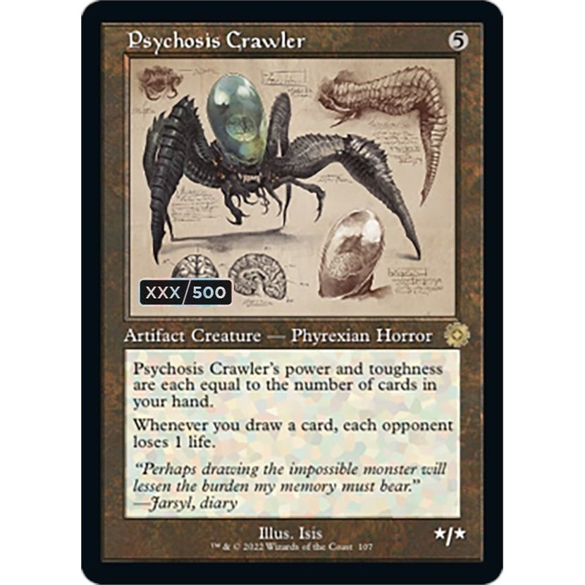 Image for Psychosis Crawler (Schematic) (Serial Numbered) (107) (BRR) - Magic: The Gathering