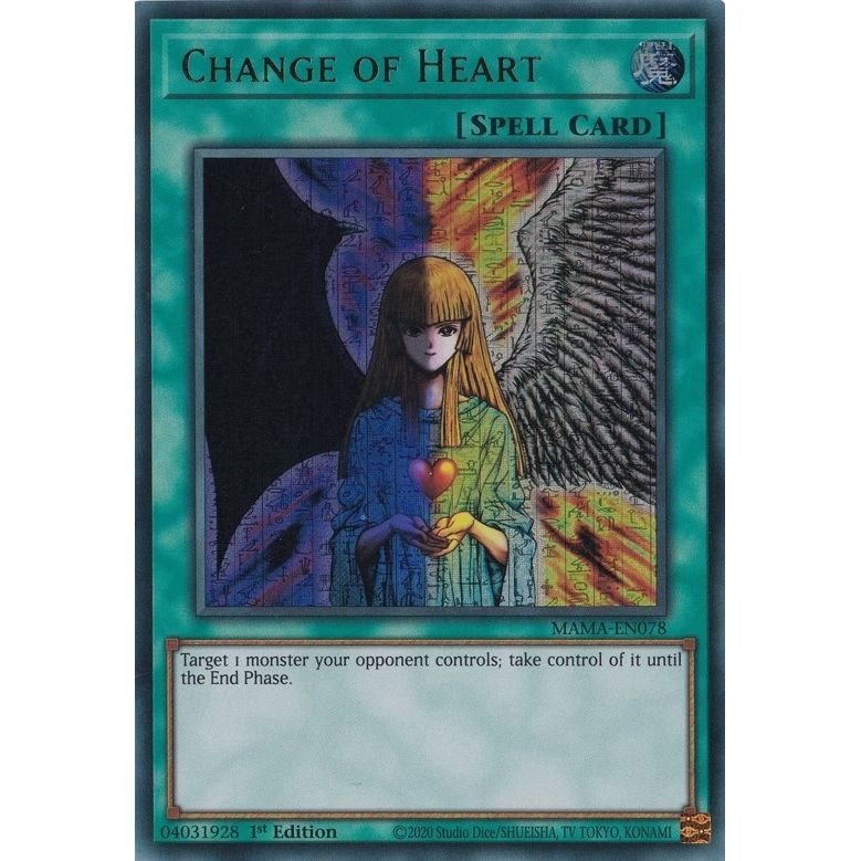 Image for Change of Heart (Ultra Pharaoh's Rare) (MAMA-EN078) (MAMA) - YuGiOh