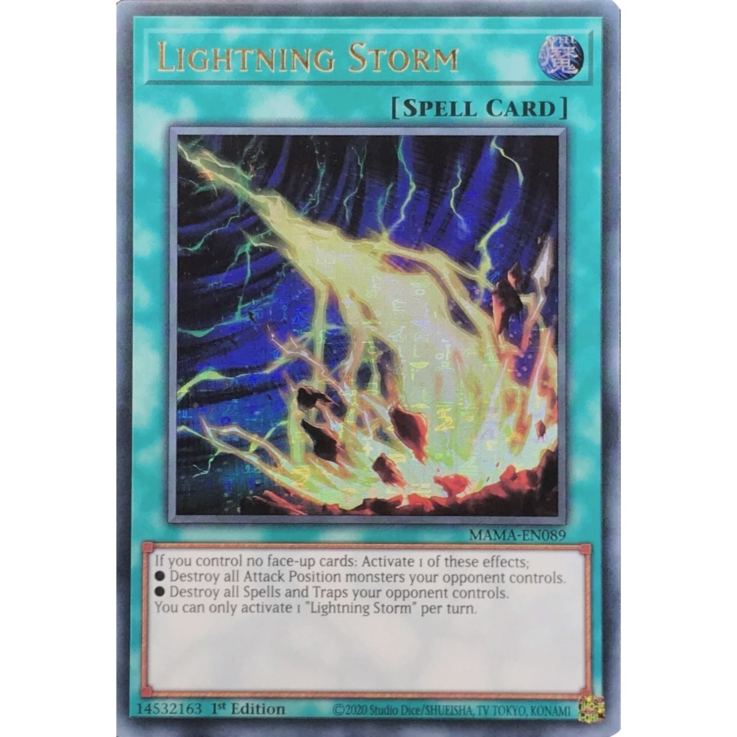 Image for Lightning Storm (Ultra Pharaoh's Rare) (MAMA-EN089) (MAMA) - YuGiOh