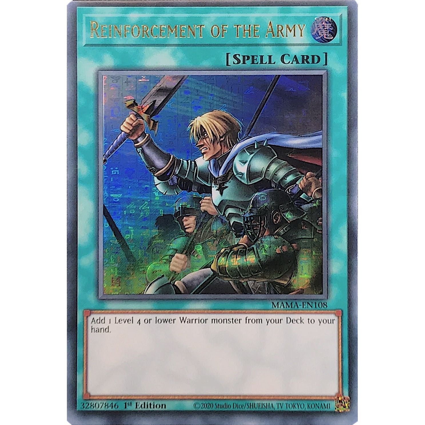 Image for Reinforcement of the Army (Ultra Pharaoh's Rare) (MAMA-EN108) (MAMA) - YuGiOh