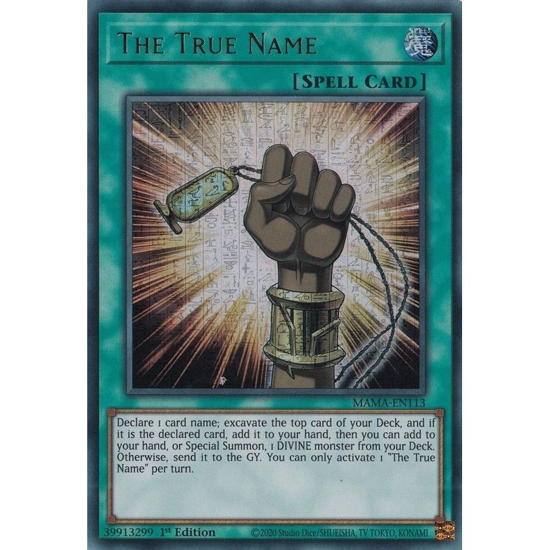 Image for The True Name (Ultra Pharaoh's Rare) (MAMA-EN113) (MAMA) - YuGiOh