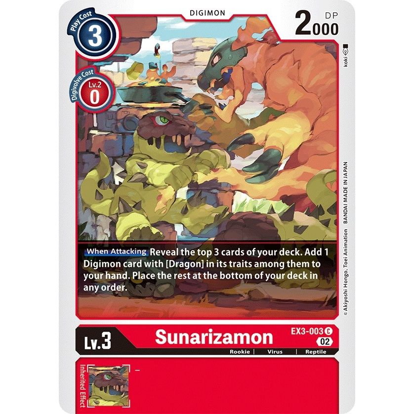 Image for Sunarizamon (EX3-003 C) (EX03) - Digimon Card Game