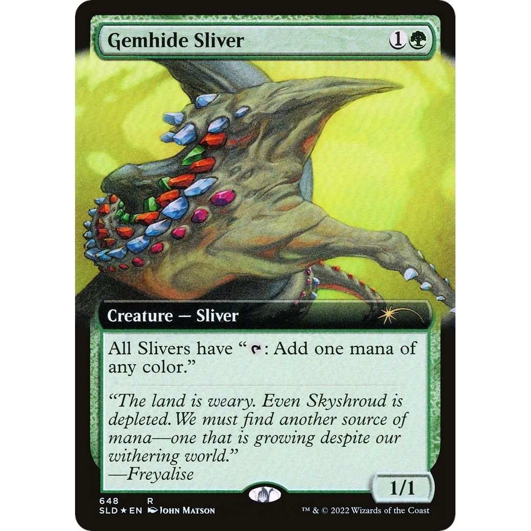 Image for Gemhide Sliver (Extended Art) (648) (SLD) - Magic: The Gathering