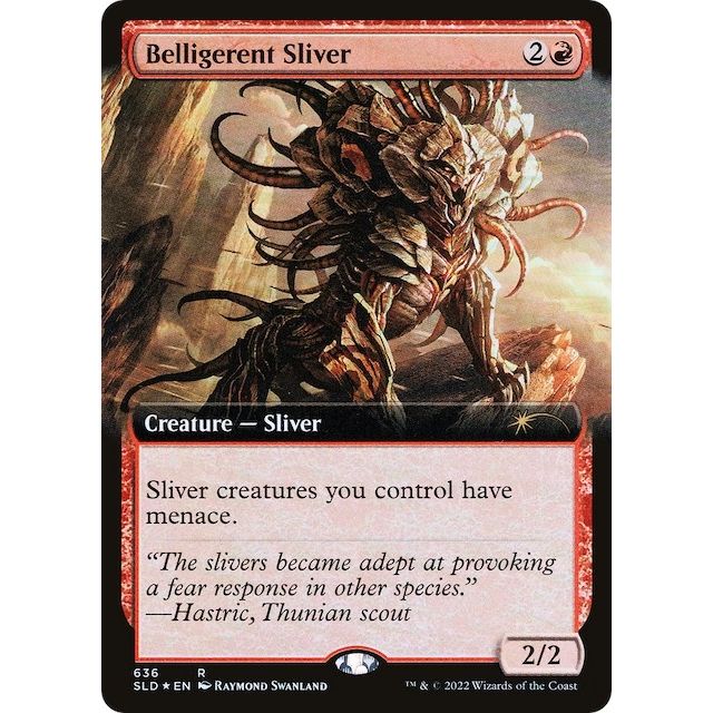 Image for Belligerent Sliver (Extended Art) (636) (SLD) - Magic: The Gathering