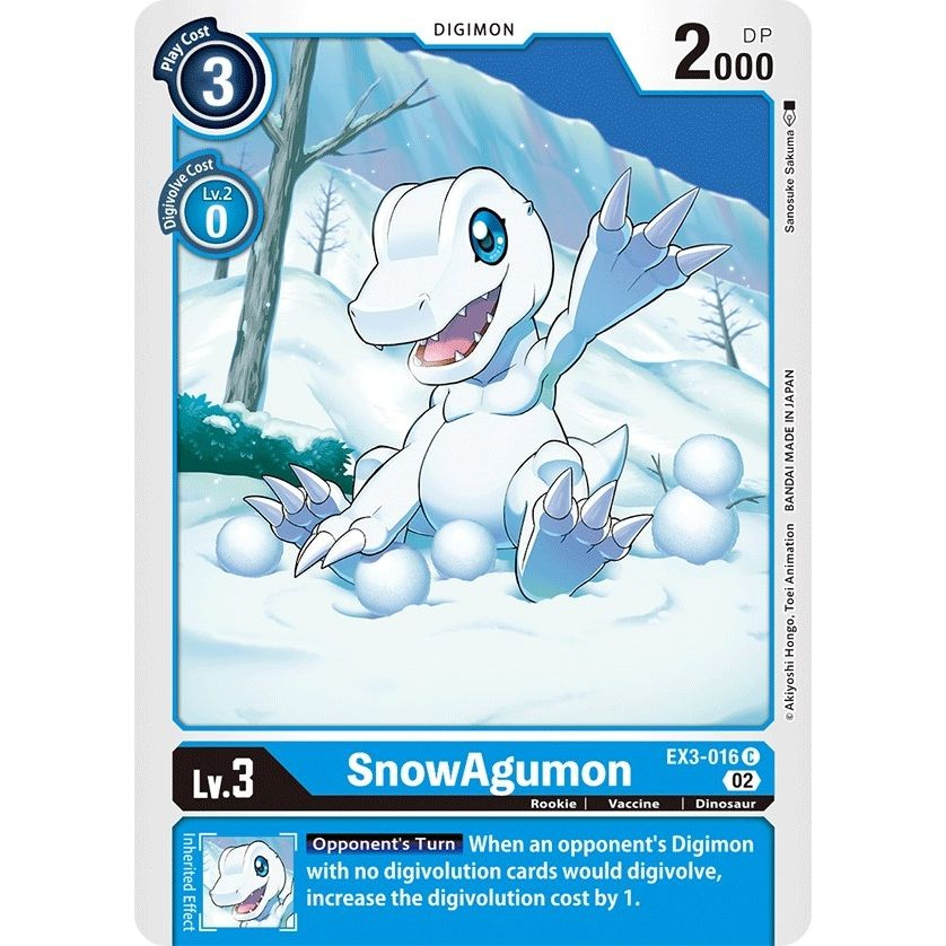 Image for SnowAgumon (EX3-016 C) (EX03) - Digimon Card Game