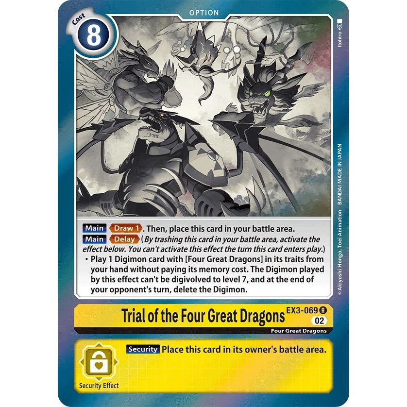 Image for Trial of the Four Great Dragons (EX3-069 R) (EX03) - Digimon Card Game