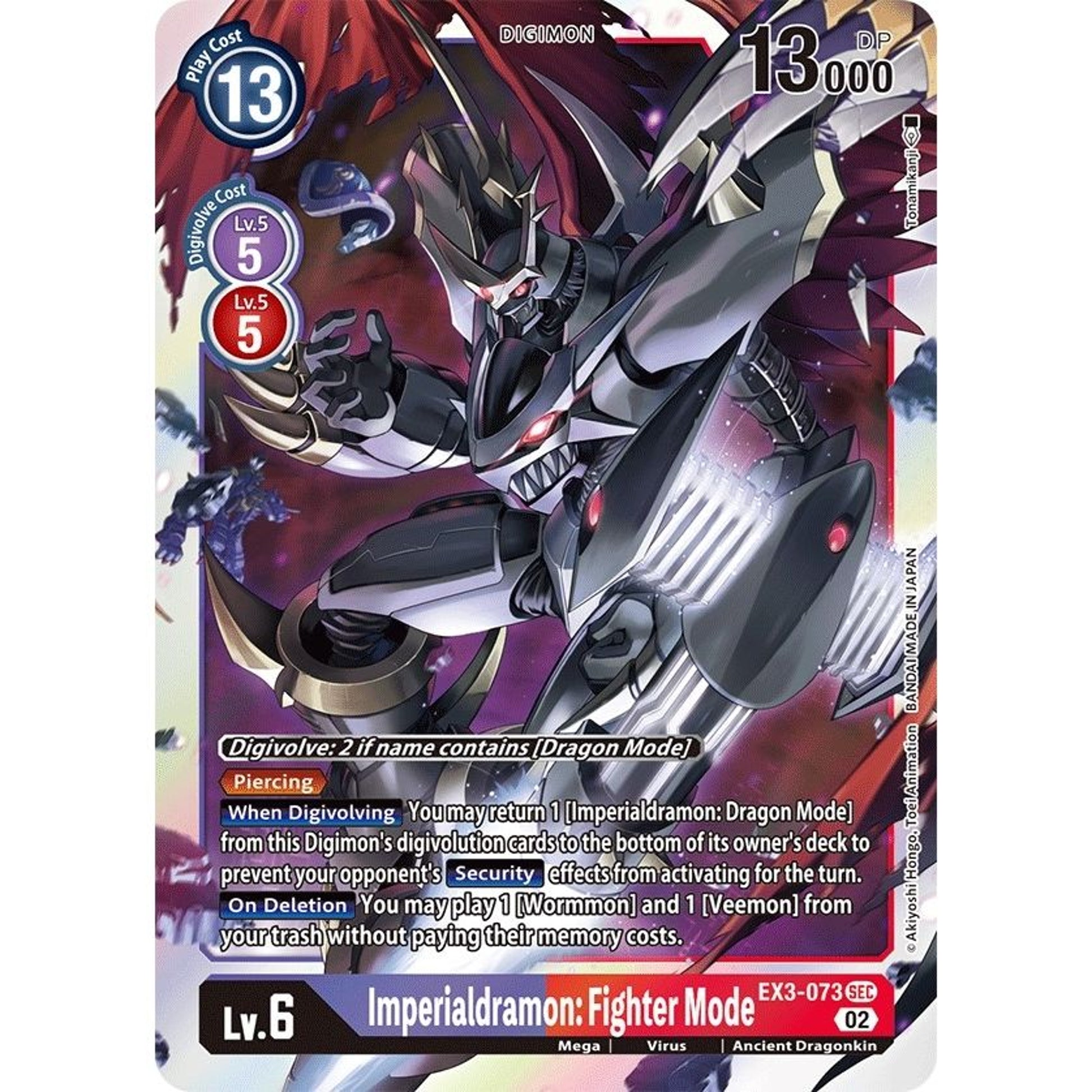 Image for Imperialdramon: Fighter Mode (EX3-073 SEC) (EX03) - Digimon Card Game
