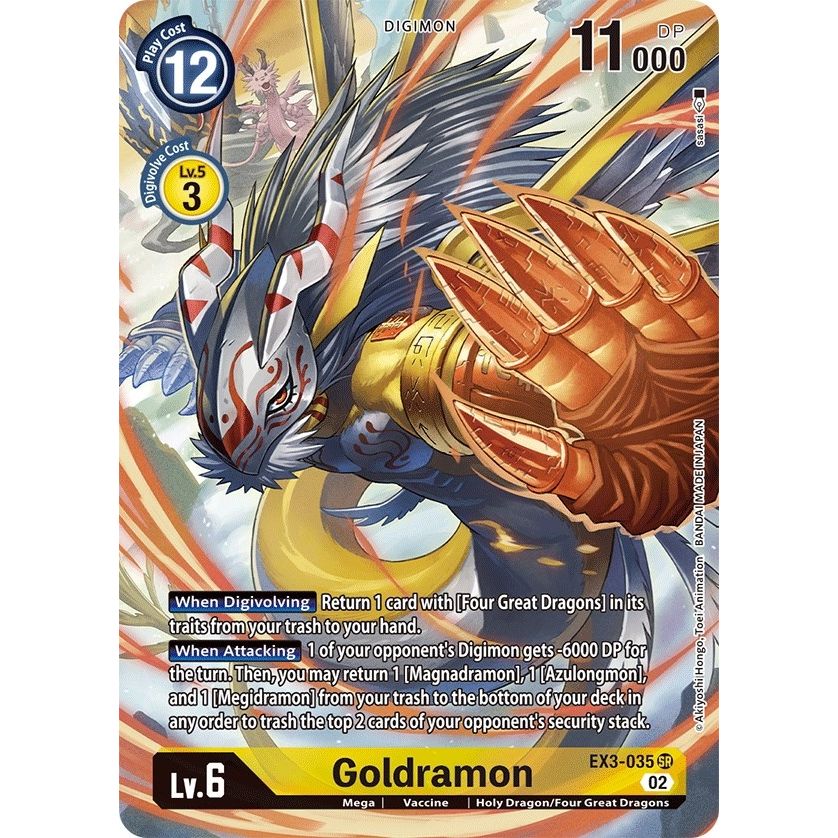Image for Goldramon (Alternate Art) (EX3-035 SR) (EX03) - Digimon Card Game