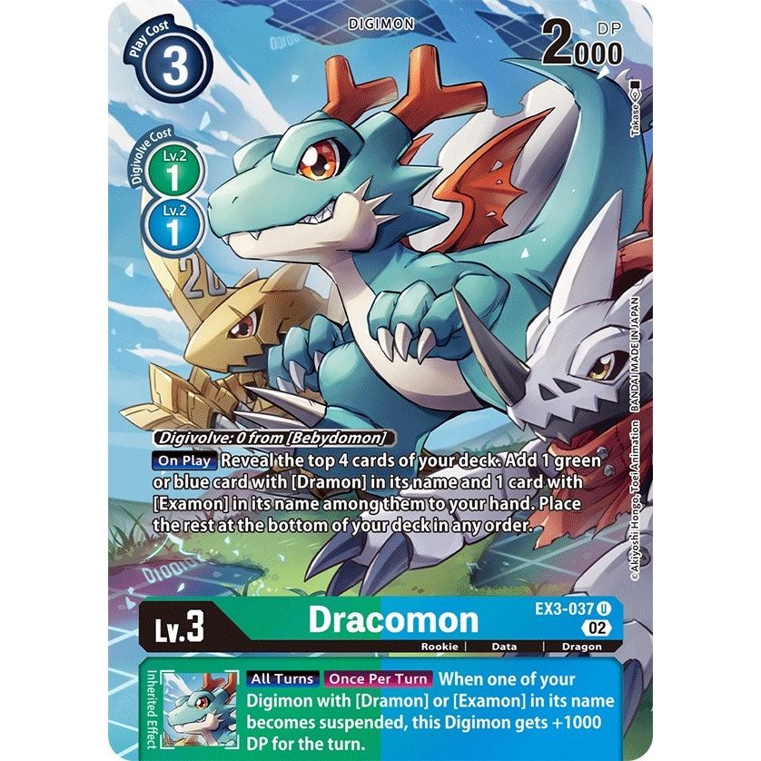 Image for Dracomon (Alternate Art) (EX3-037 U) (EX03) - Digimon Card Game