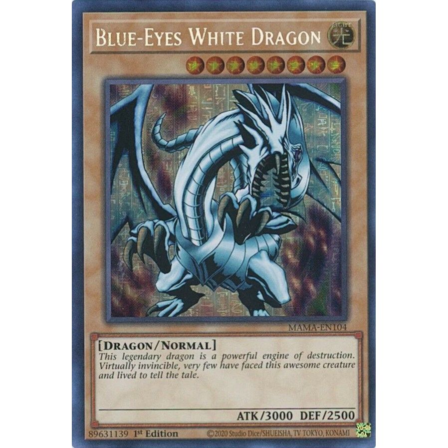 Image for Blue-Eyes White Dragon (Secret Pharaoh's Rare) (MAMA-EN104) (MAMA) - YuGiOh
