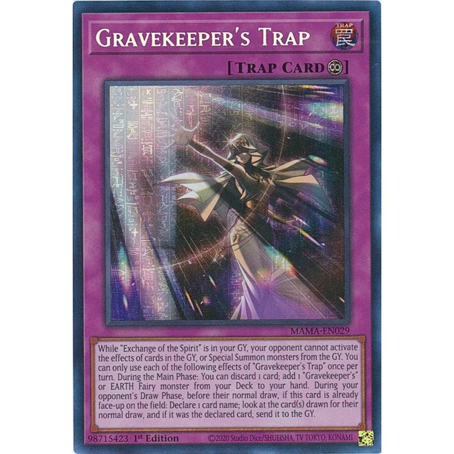 Image for Gravekeeper's Trap (Secret Pharaoh's Rare) (MAMA-EN029) (MAMA) - YuGiOh