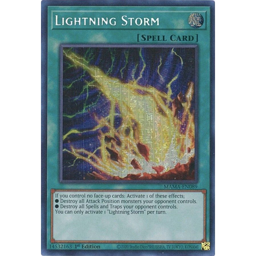 Image for Lightning Storm (Secret Pharaoh's Rare) (MAMA-EN089) (MAMA) - YuGiOh