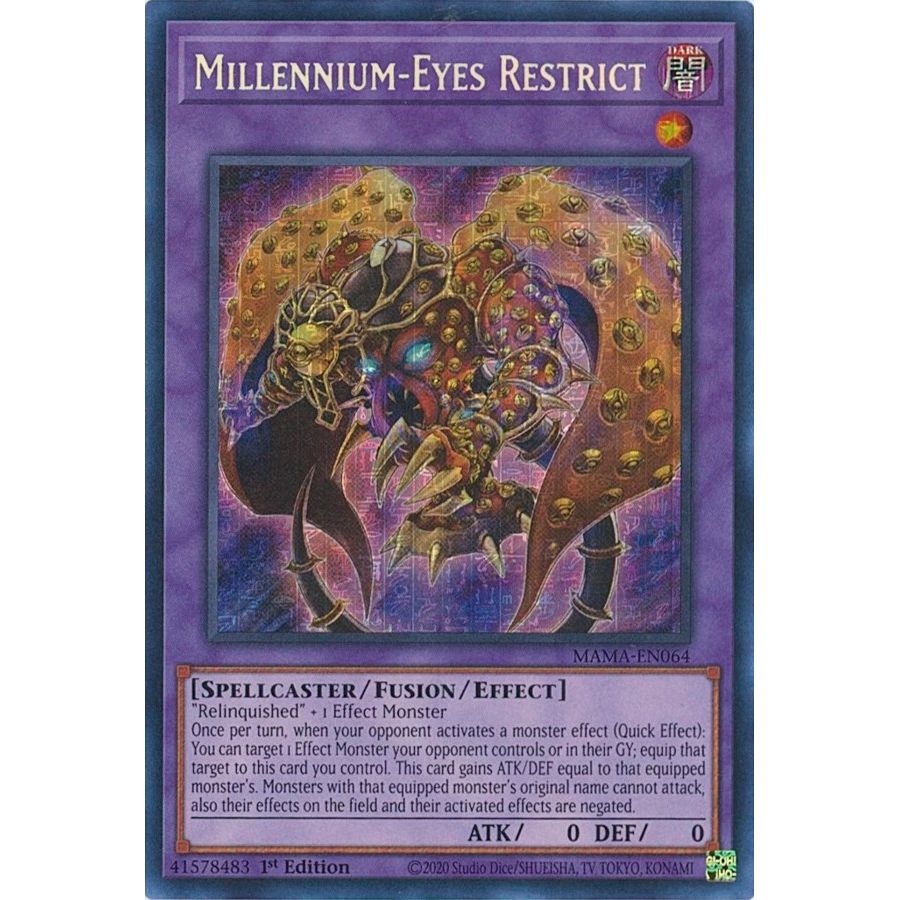 Image for Millennium-Eyes Restrict (Secret Pharaoh's Rare) (MAMA-EN064) (MAMA) - YuGiOh