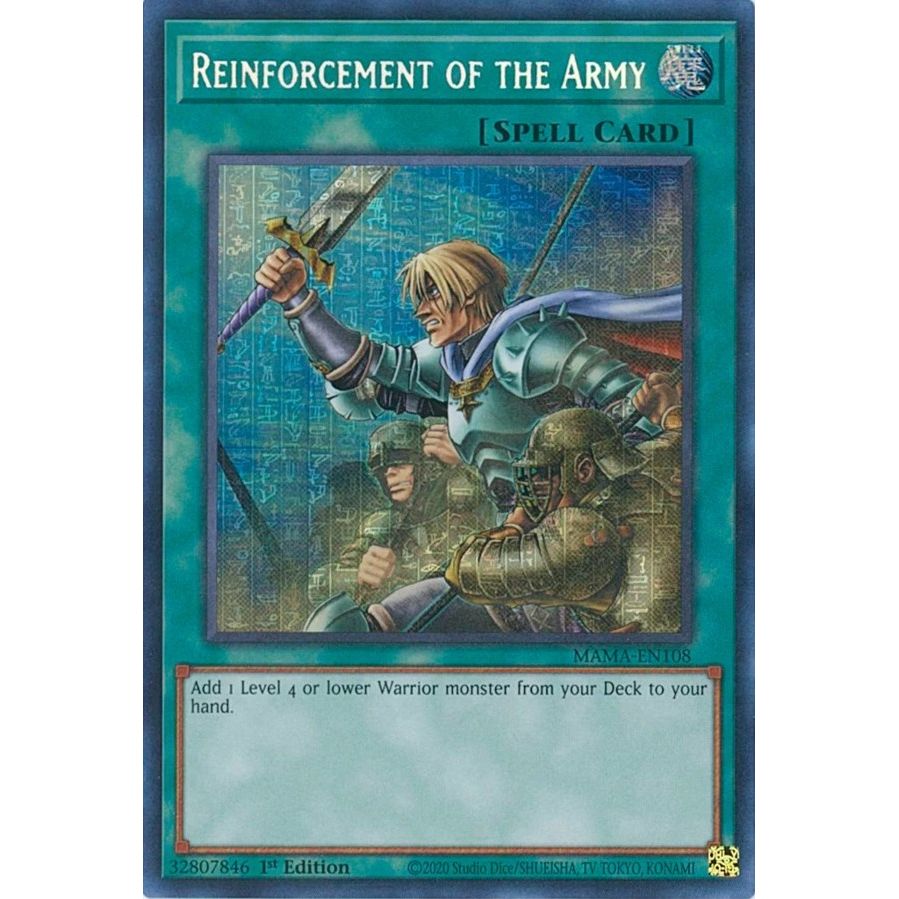 Image for Reinforcement of the Army (Secret Pharaoh's Rare) (MAMA-EN108) (MAMA) - YuGiOh