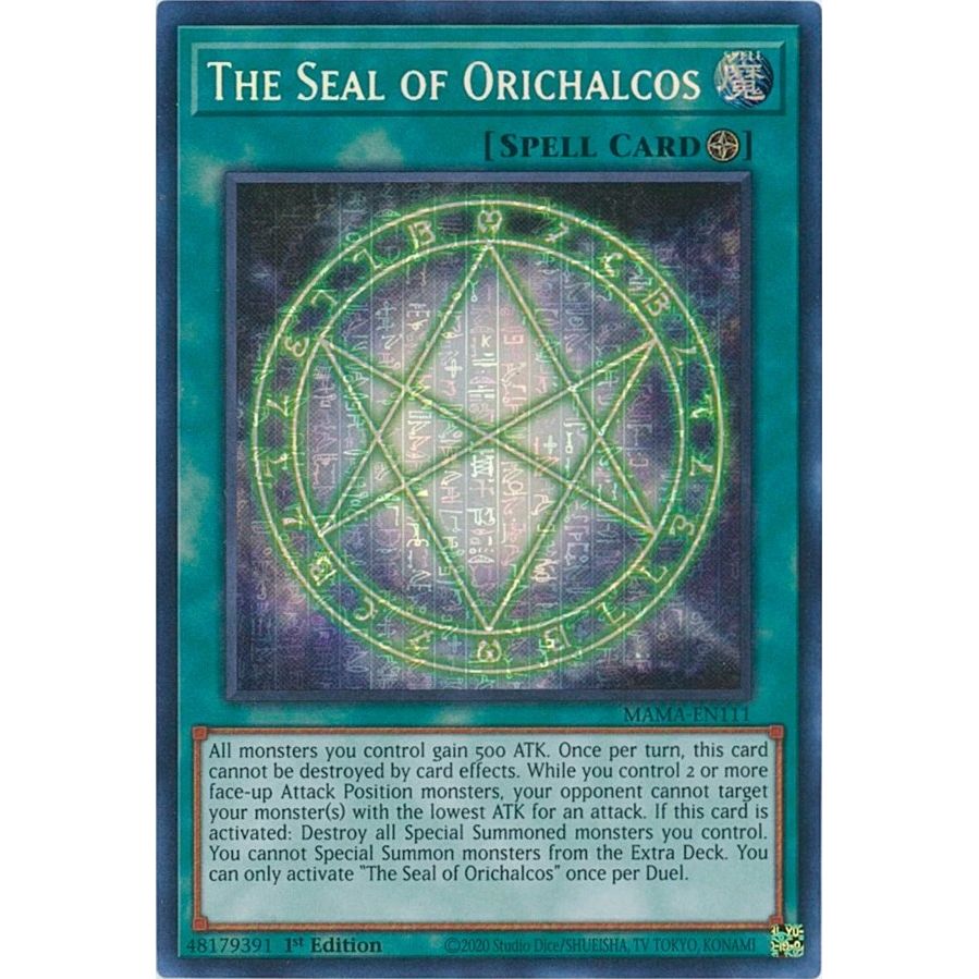 Image for The Seal of Orichalcos (Secret Pharaoh's Rare) (MAMA-EN111) (MAMA) - YuGiOh