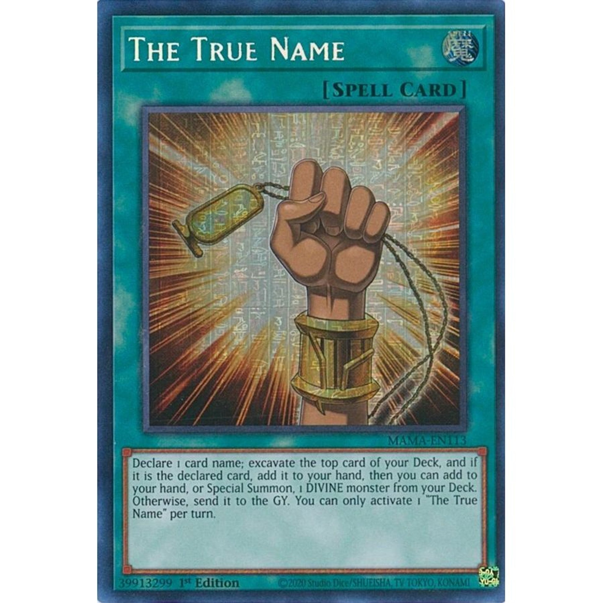 Image for The True Name (Secret Pharaoh's Rare) (MAMA-EN113) (MAMA) - YuGiOh