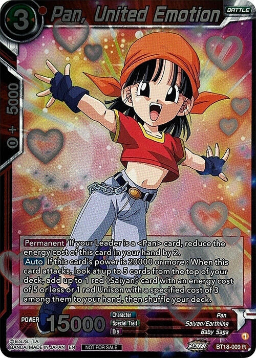 Image for Pan, United Emotion (Zenkai Series Pack Vol.1) (BT18-009) (TPR) - Dragon Ball Super: Masters