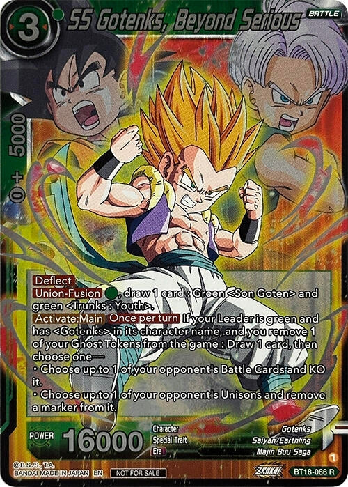 Image for SS Gotenks, Beyond Serious (Zenkai Series Pack Vol.1) (BT18-086) (TPR) - Dragon Ball Super: Masters