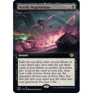 Image for Hostile Negotiations (Extended Art) (329) (BRO) - Magic: The Gathering
