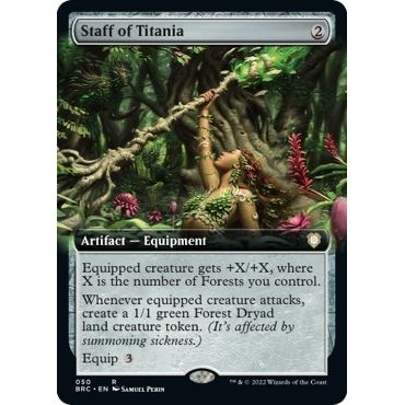 Image for Staff of Titania (Extended Art) (50) (BRC) - Magic: The Gathering