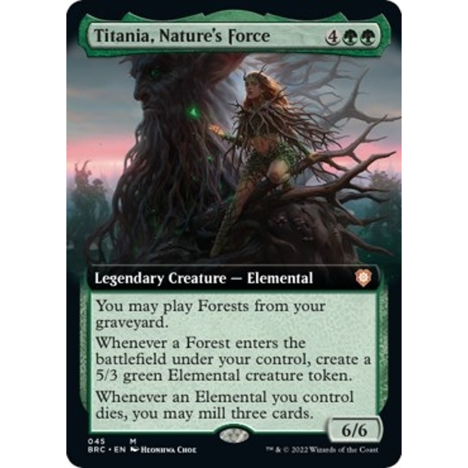 Image for Titania, Nature's Force (Extended Art) (45) - Magic: The Gathering