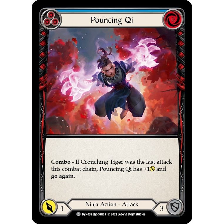Image for Pouncing Qi (Blue) (DYN058) (DYN) - Flesh and Blood TCG