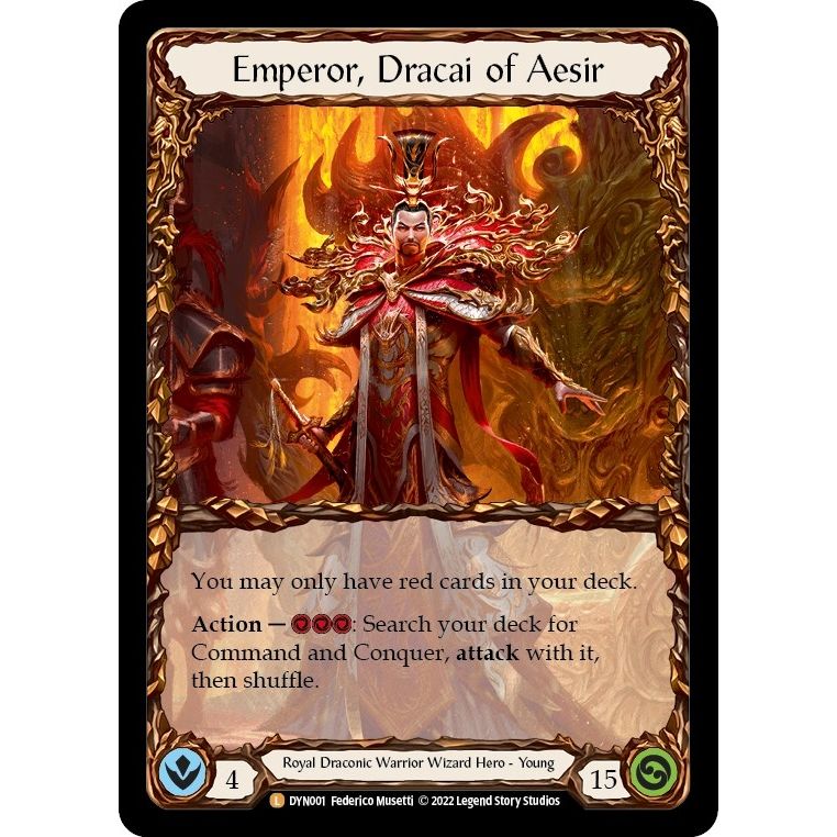 Image for Emperor, Dracai of Aesir (DYN001) (DYN) - Flesh and Blood TCG