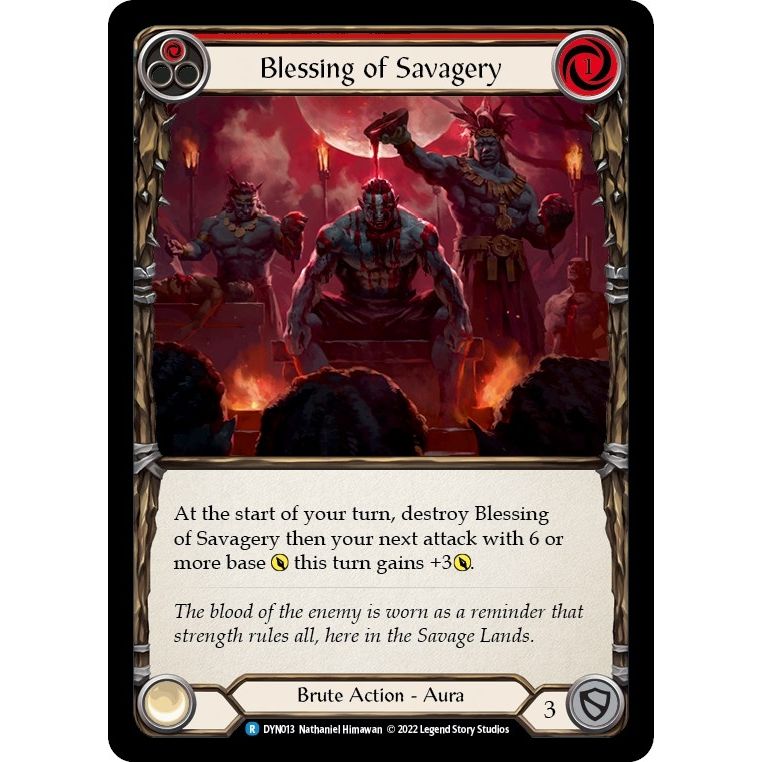 Image for Blessing of Savagery (Red) (DYN013) (DYN) - Flesh and Blood TCG