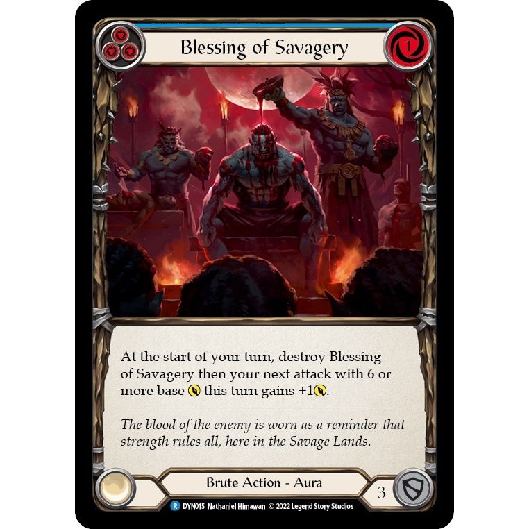 Image for Blessing of Savagery (Blue) (DYN015) (DYN) - Flesh and Blood TCG