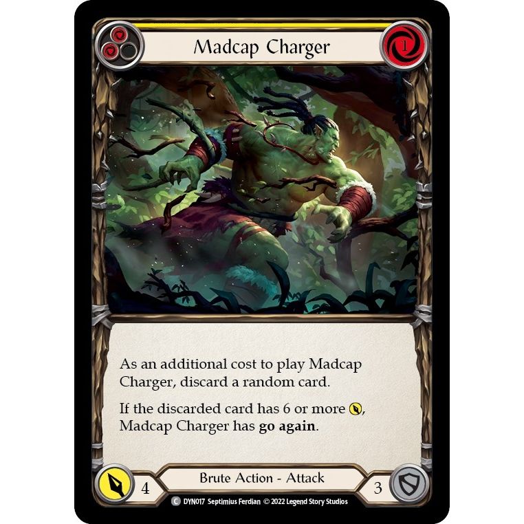 Image for Madcap Charger (Yellow) (DYN017) (DYN) - Flesh and Blood TCG