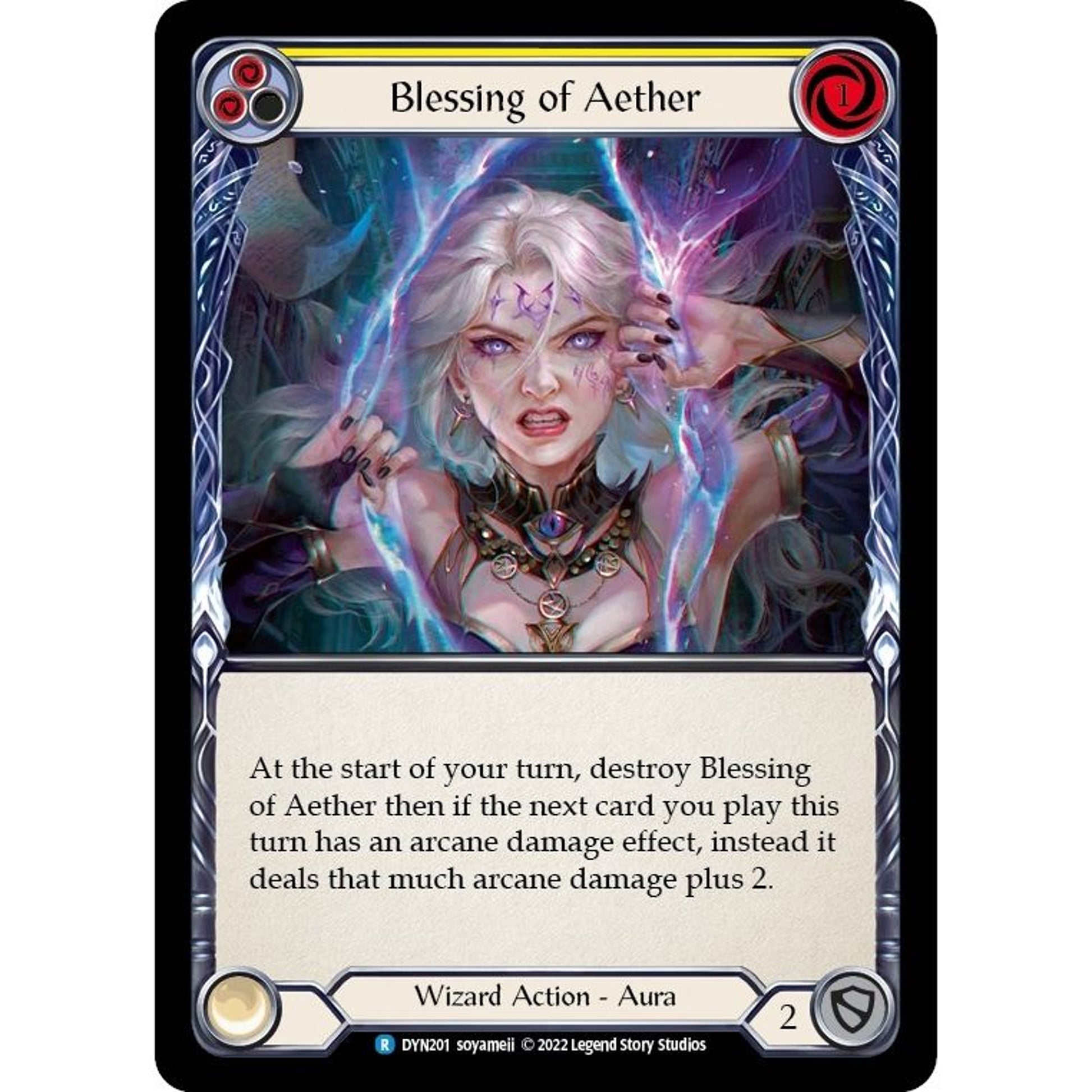 Image for Blessing of Aether (Yellow) (DYN201) (DYN) - Flesh and Blood TCG