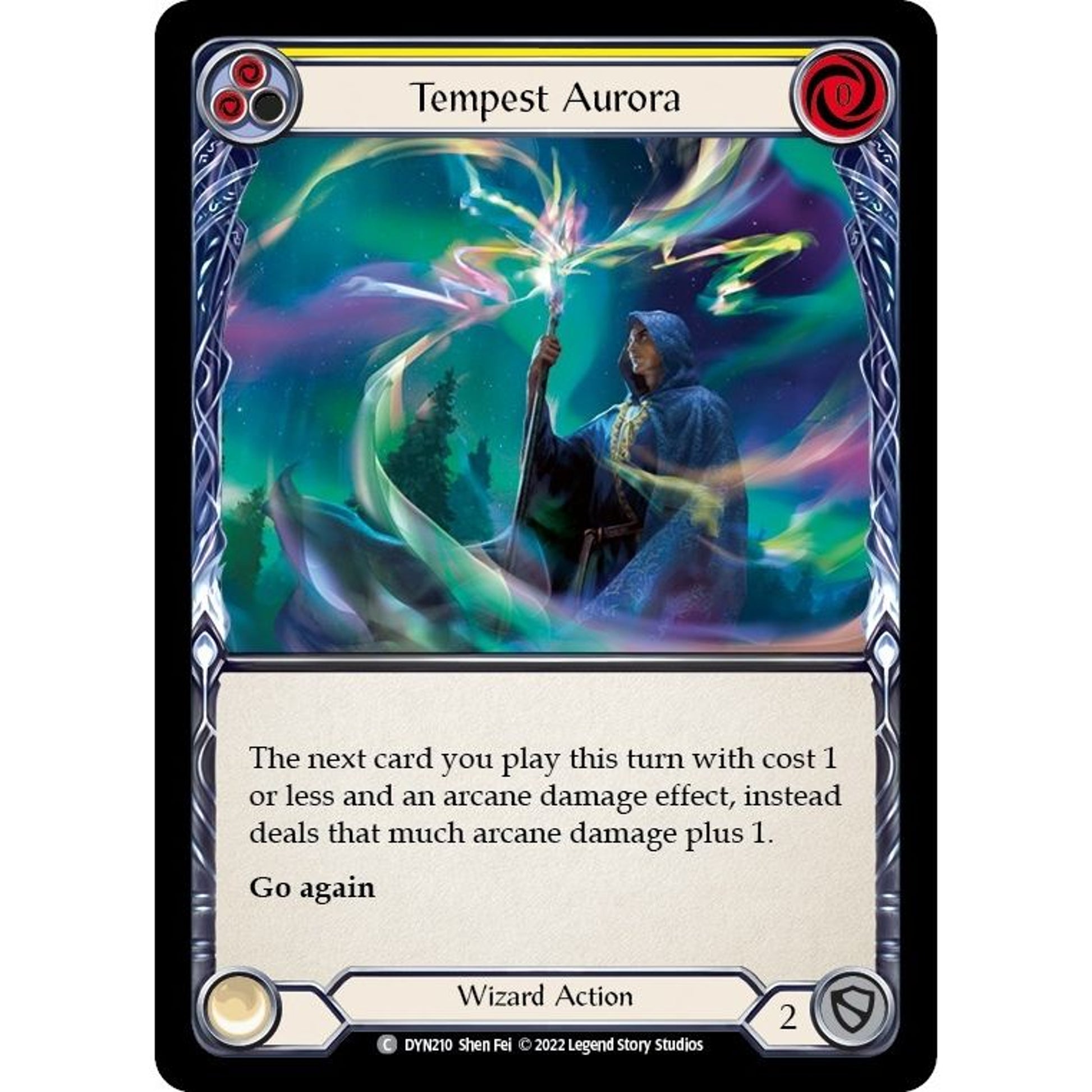 Image for Tempest Aurora (Yellow) (DYN210) (DYN) - Flesh and Blood TCG
