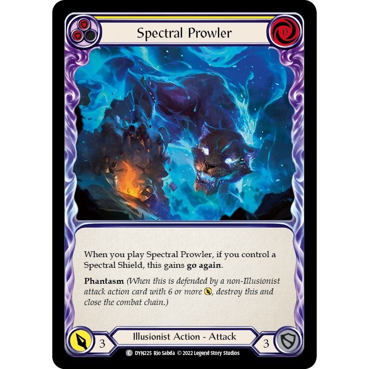 Image for Spectral Prowler (Yellow) (DYN225) (DYN) - Flesh and Blood TCG