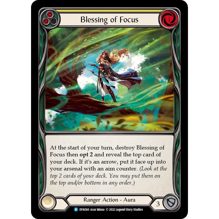 Image for Blessing of Focus (Yellow) (DYN160) (DYN) - Flesh and Blood TCG