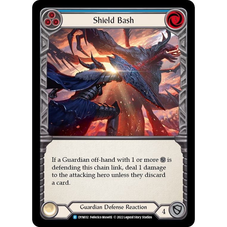 Image for Shield Bash (Blue) (DYN032) (DYN) - Flesh and Blood TCG