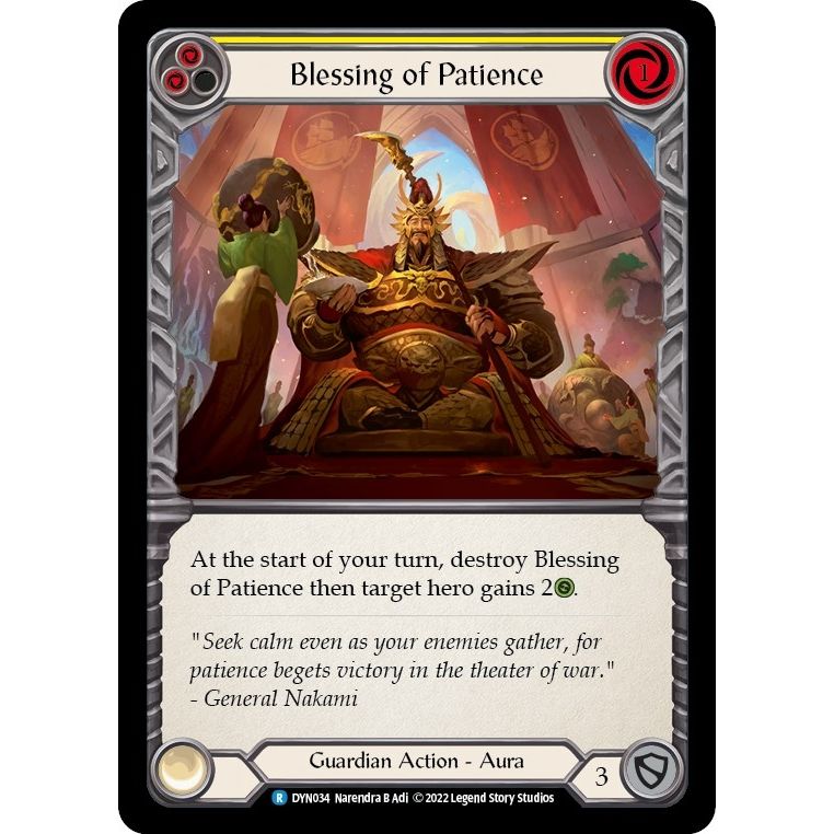 Image for Blessing of Patience (Yellow) (DYN034) (DYN) - Flesh and Blood TCG