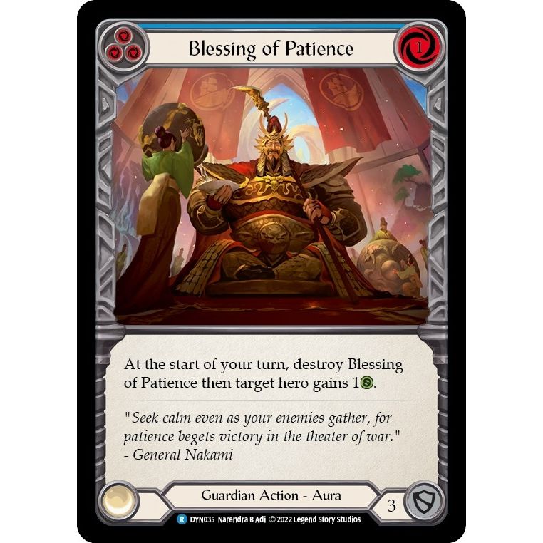 Image for Blessing of Patience (Blue) (DYN035) (DYN) - Flesh and Blood TCG