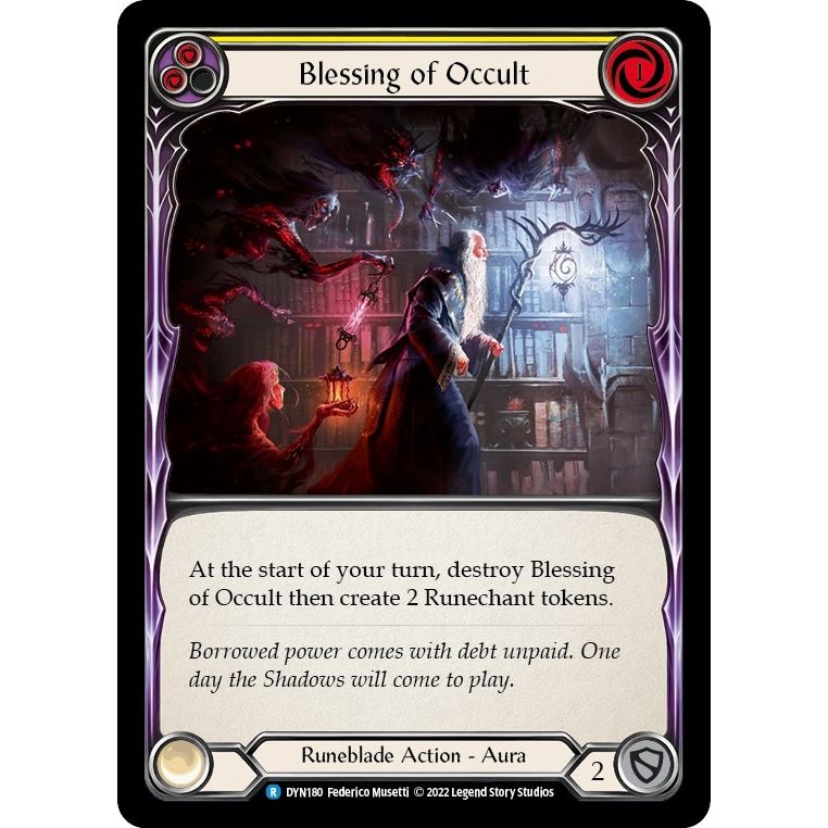 Image for Blessing of Occult (Yellow) (DYN180) (DYN) - Flesh and Blood TCG