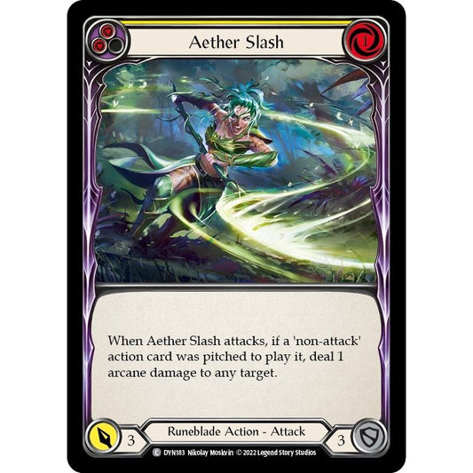 Image for Aether Slash (Yellow) (DYN183) (DYN) - Flesh and Blood TCG