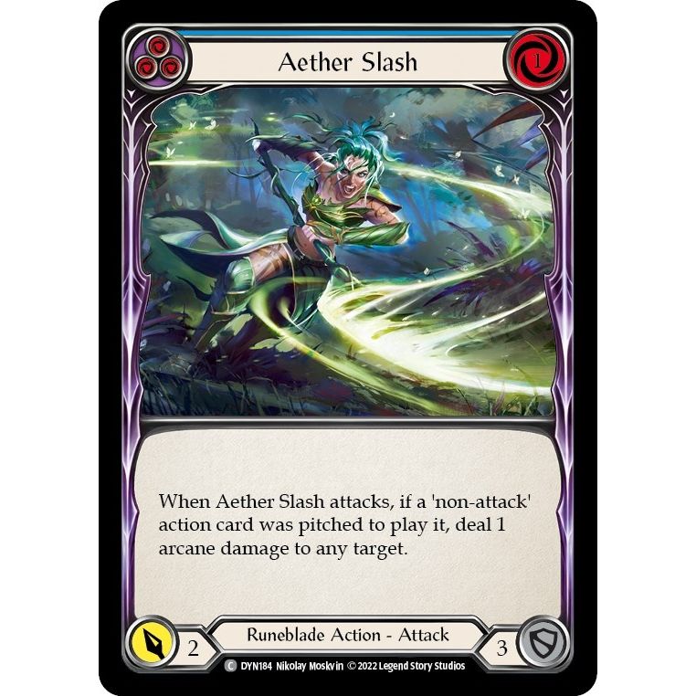 Image for Aether Slash (Blue) (DYN184) (DYN) - Flesh and Blood TCG