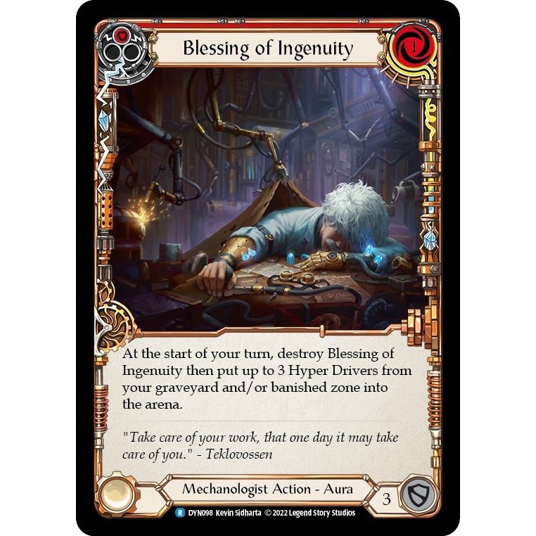 Image for Blessing of Ingenuity (Red) (DYN098) (DYN) - Flesh and Blood TCG